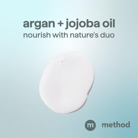 Close-up of foamy lather texture from Method showing quick-foaming benefit