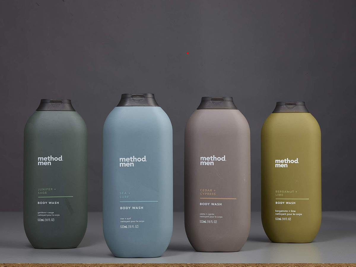 Method men bottle in hand size comparison showing large 18 ounce value