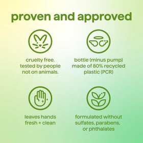 Method mindful matcha bottle with PCR mark showing recycled plastic benefit