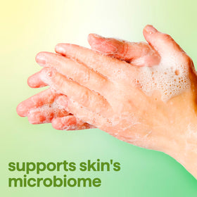 Method mindful matcha serum texture foamy lather demonstrating hydrating feel benefit