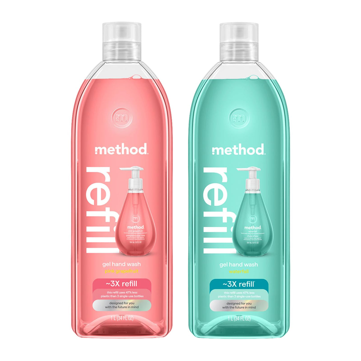 Method Pink Grapefruit refill front label showing scent and size benefit