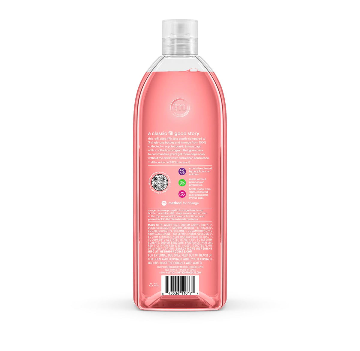 Pouring Method refill into a pump bottle for easy refill and less waste