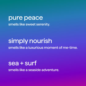 Method Pure Peace bottle close-up illustrating floral scent and gentle cleansing benefit