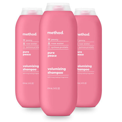 Method bottle front packaging showing product name and calming design benefit of uplift