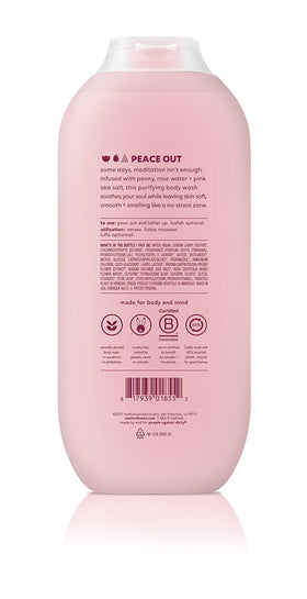 Method Pure Peace pump and label close-up highlighting ingredient clarity and easy use