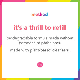 Method foaming hand wash in hand closeup showing rich foam and gentle cleansing action