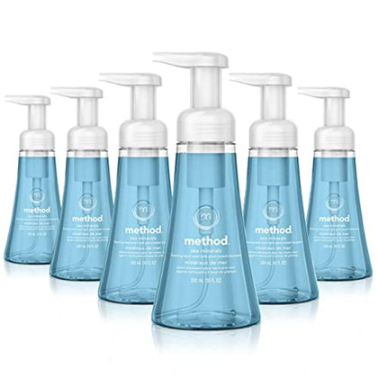 Method front packaging showing six 10 oz bottles and clear brand label benefit: easy refills