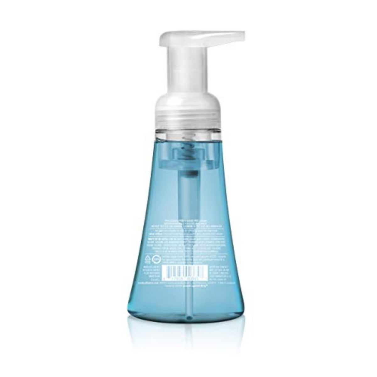 Method pump close-up highlighting foaming dispenser for convenient single-handed use