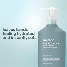 Method label detail showing ingredients and dermatologist-tested claim