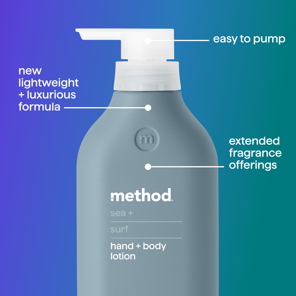 Method lotion texture pour detail showing smooth formula that absorbs quickly