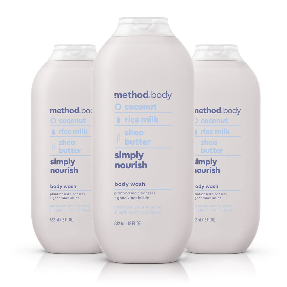 Method Simply Nourish front packaging showing coconut scent and bottle