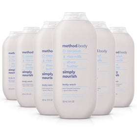 Method Simply Nourish front packaging shows bottle and scent for daily softening