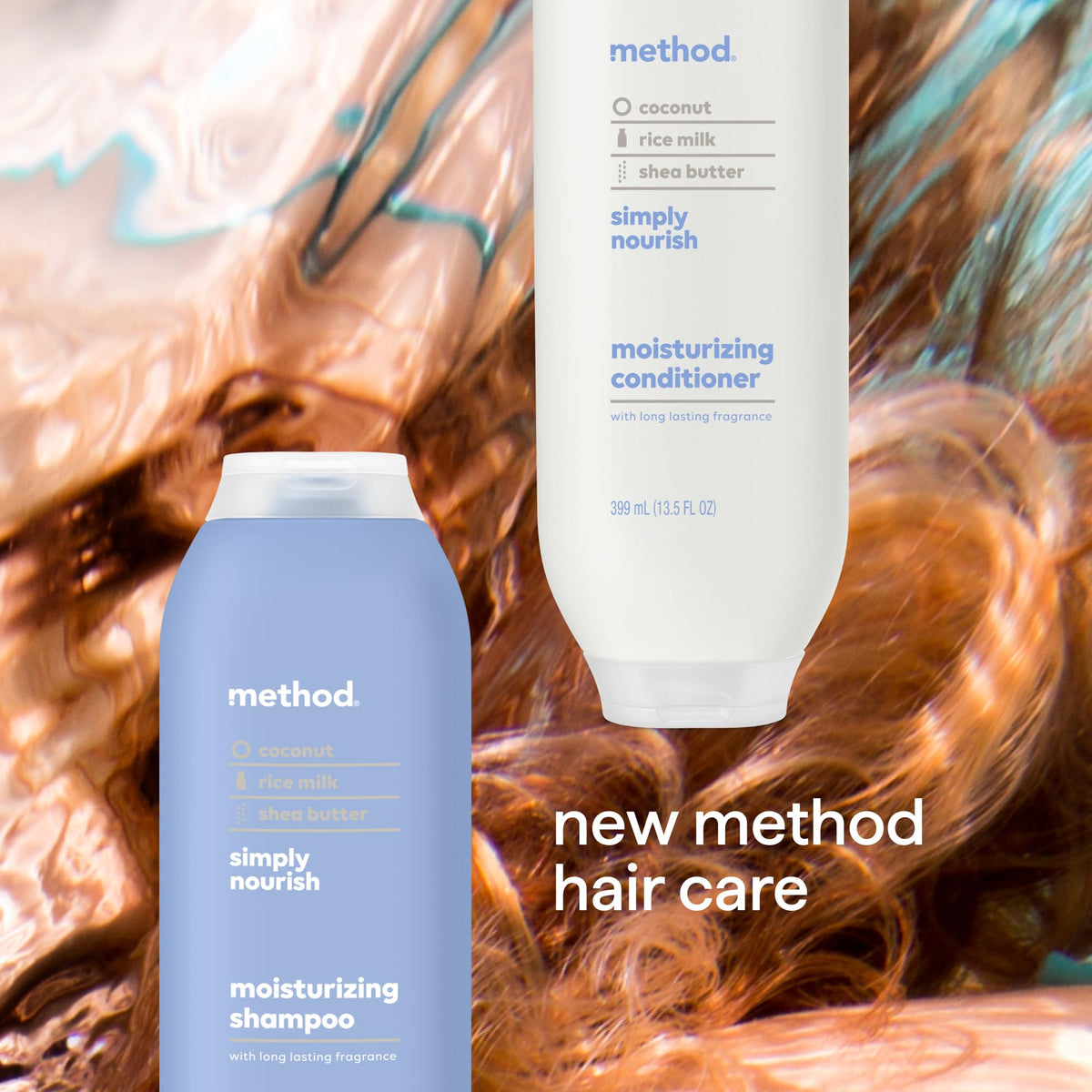 Method shampoo and conditioner side by side for matching routine simplicity