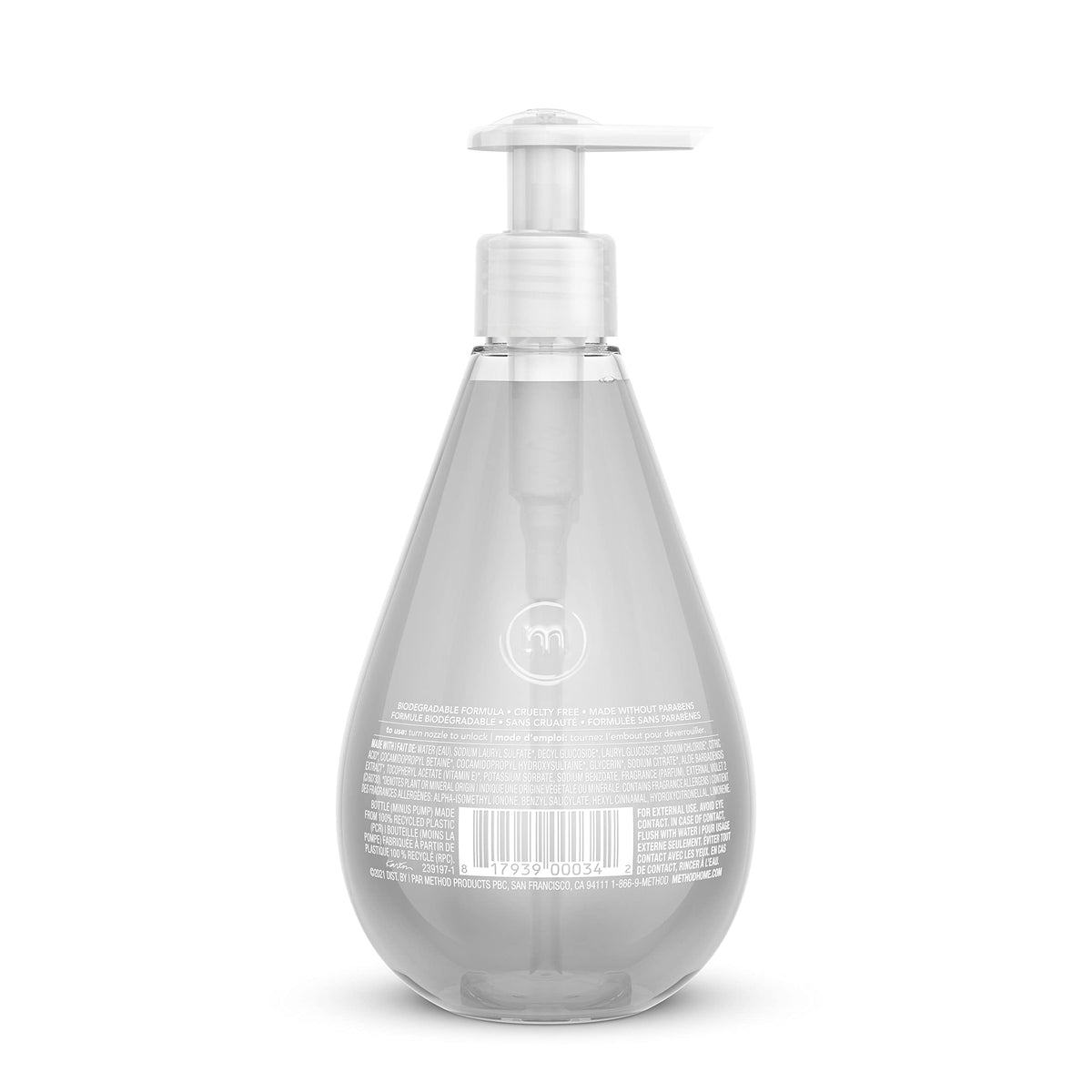 Method Sweet Water close-up gel texture highlighting gentle lather