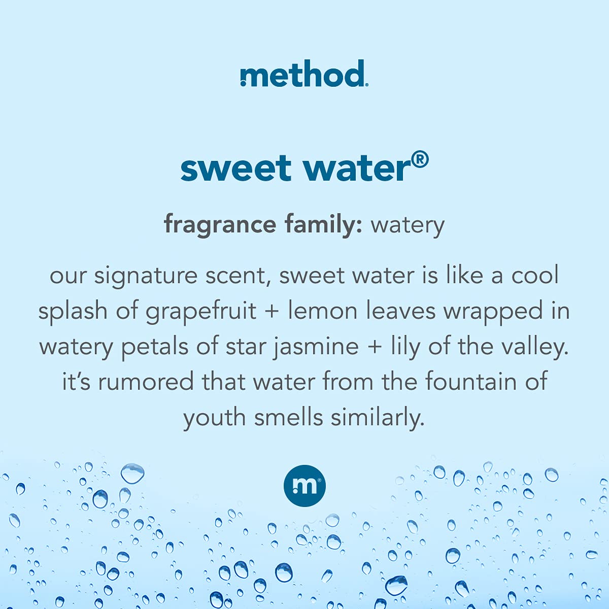 Method Sweet Water pump in use dispensing gel for quick cleansing