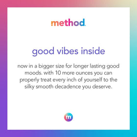Method foam lather texture showing gentle cleansing and soft-skin benefit