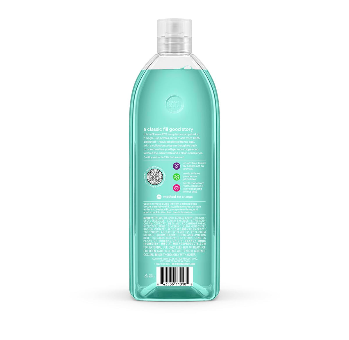 Two Method 34 fl oz refill bottles side by side showing variety and savings