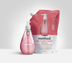 Method Waterfall in bathroom sink setting showing clean scent and everyday usability