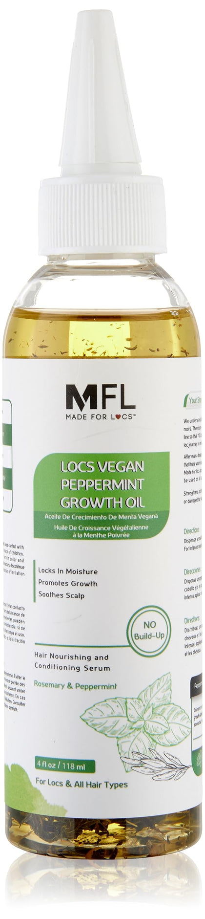 MFL MADE FOR LOCS front bottle view showing label and scent
