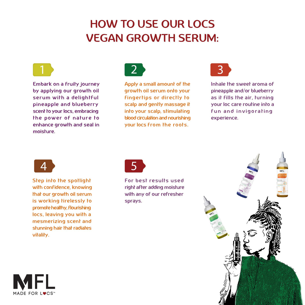 MFL MADE FOR LOCS bottle styled on shelf demonstrating everyday grooming ritual