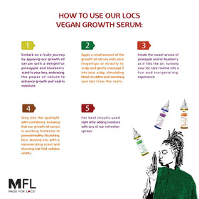 MFL MADE FOR LOCS bottle on bathroom shelf suggesting daily use