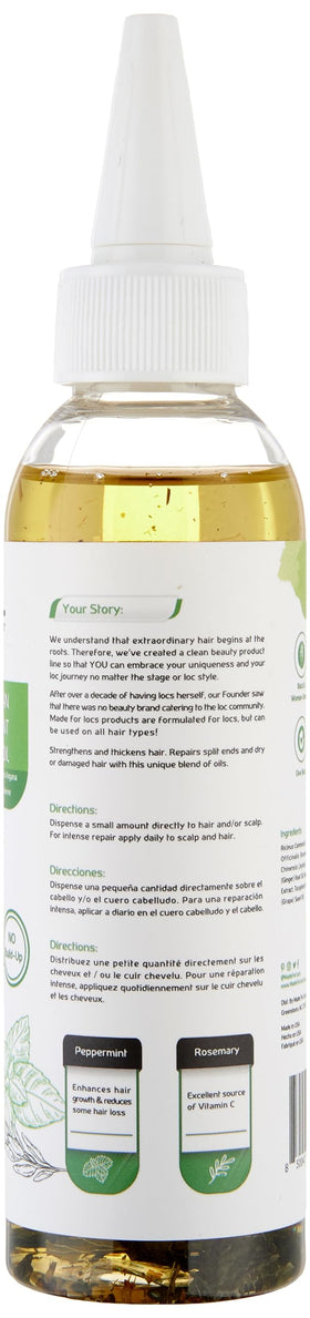 MFL MADE FOR LOCS serum texture poured to show lightweight absorbency