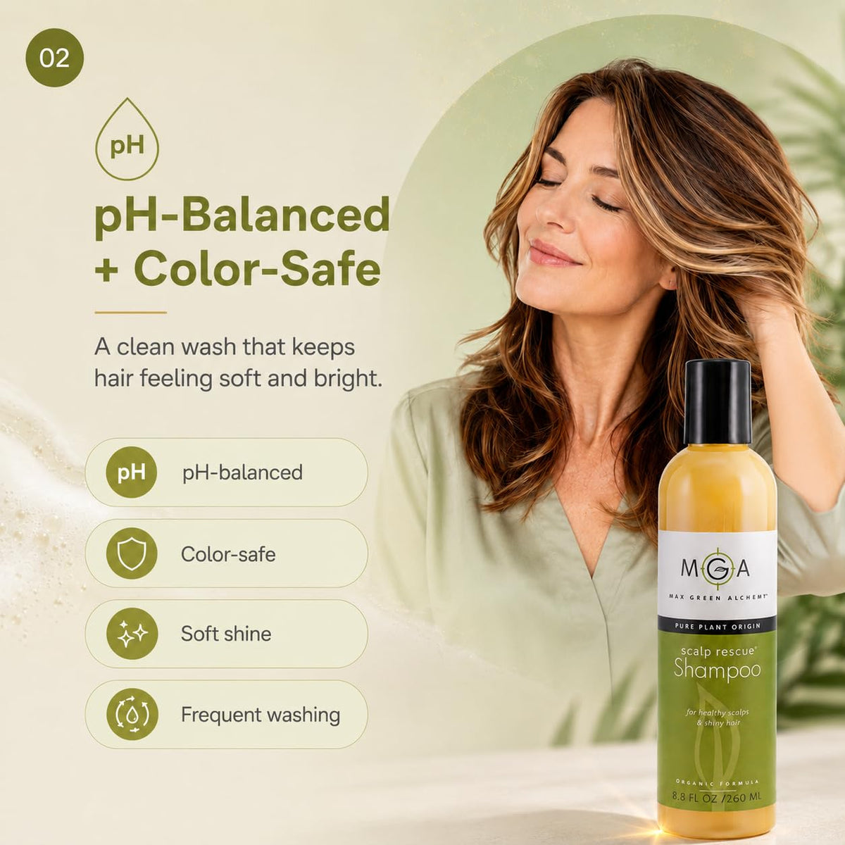 Max Green Alchemy gel texture close-up showing smooth consistency for gentle cleansing