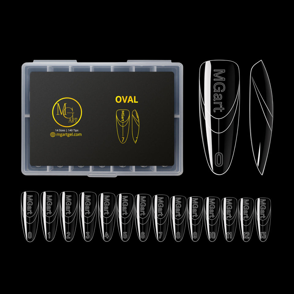 MGart clear dual forms front packaging shows 140-piece set and benefits