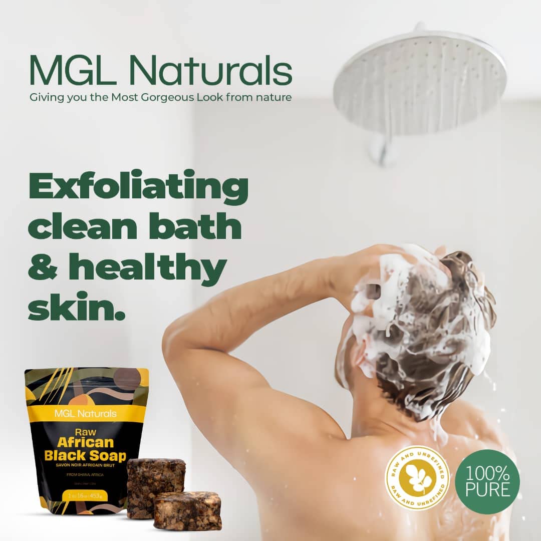 MGL Naturals artisan making soap in Ghana emphasizing sustainable sourcing