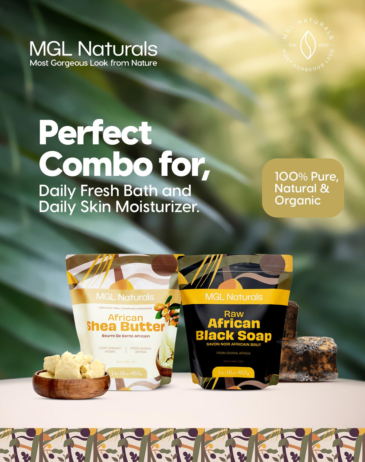 MGL Naturals bar in bathroom lifestyle setting suggesting everyday use