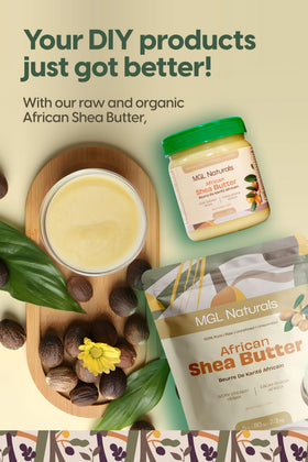MGL Naturals DIY bowl mixing shea butter for custom skincare recipes