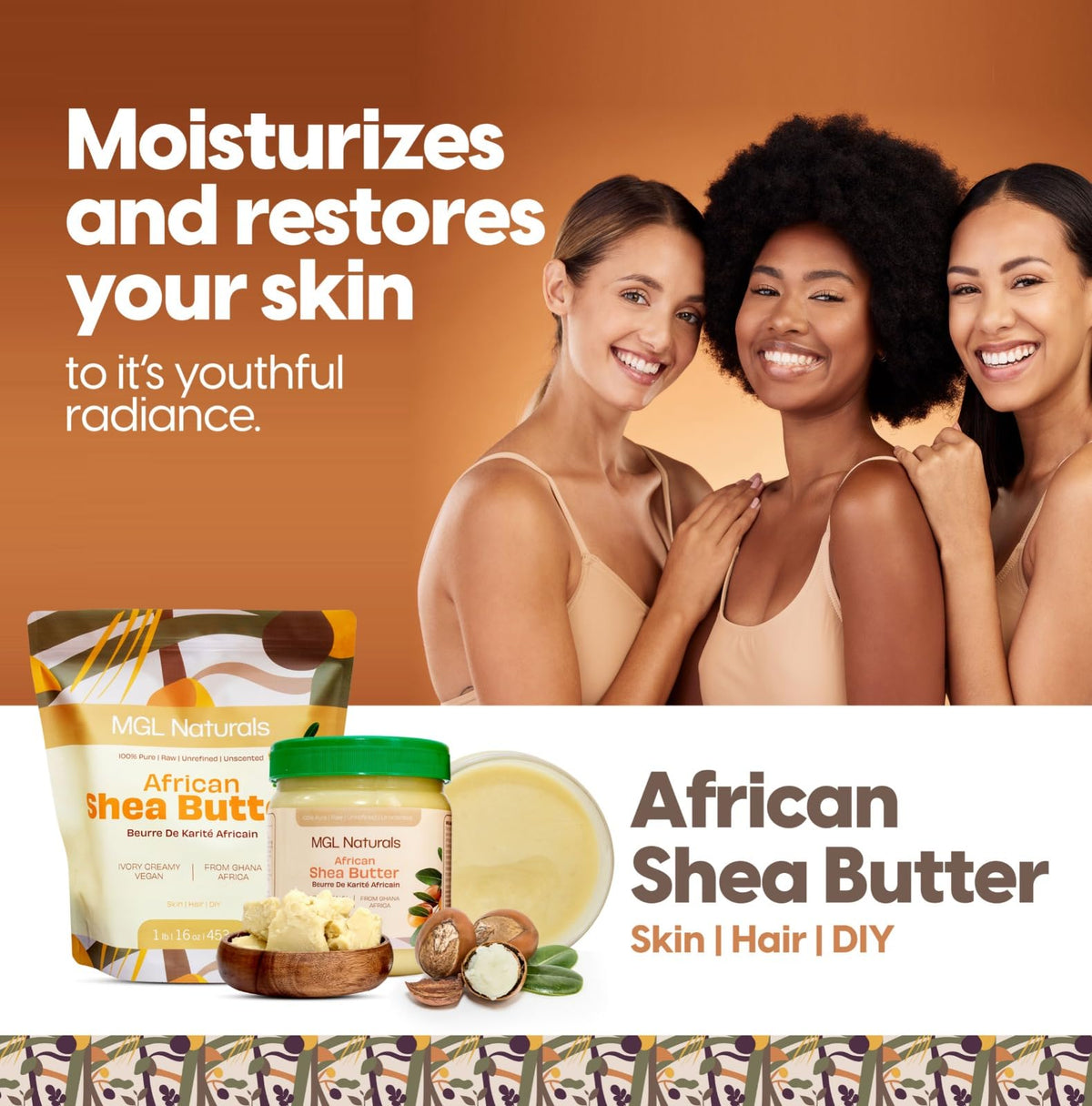 MGL Naturals fair-trade harvest gathering Ghana showing sustainable sourcing