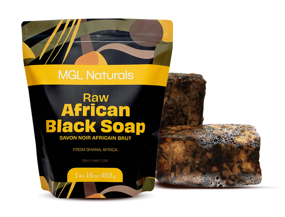 MGL Naturals front packaging showing 1 lb raw bar and brand benefits