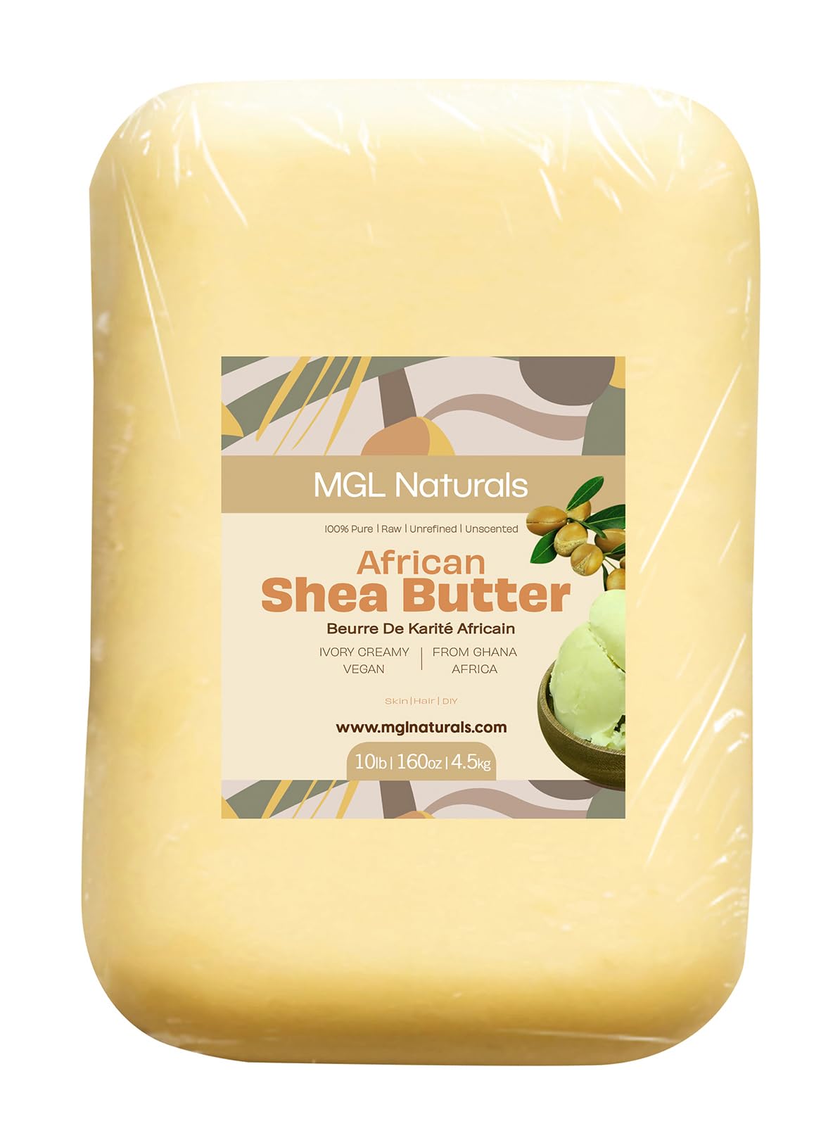 MGL Naturals front tub 10lb showing packaging and bulk supply benefit