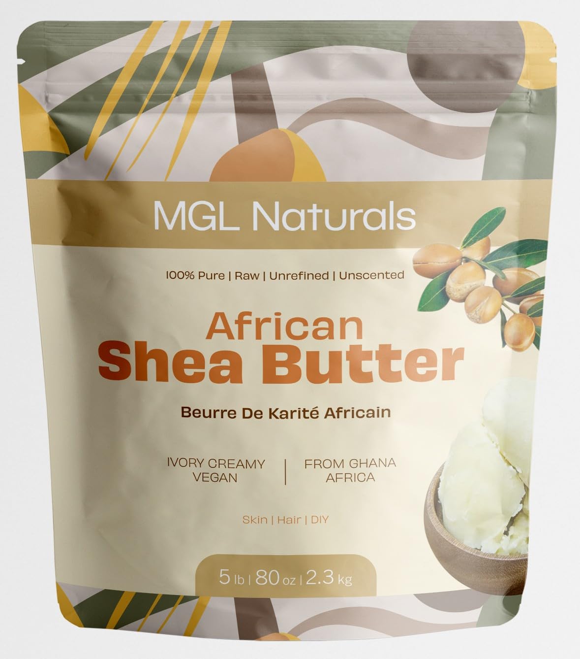 MGL Naturals open jar close-up showing smooth ivory texture for easy blending