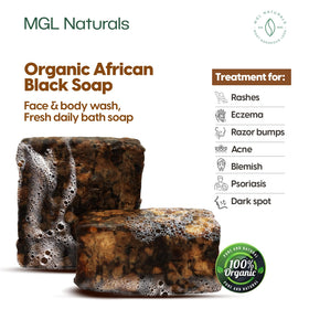 MGL Naturals close-up of soap texture showing natural ash exfoliation