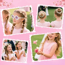 Mhoel flower sunglasses with pearl bracelet styled, playful and photo-ready
