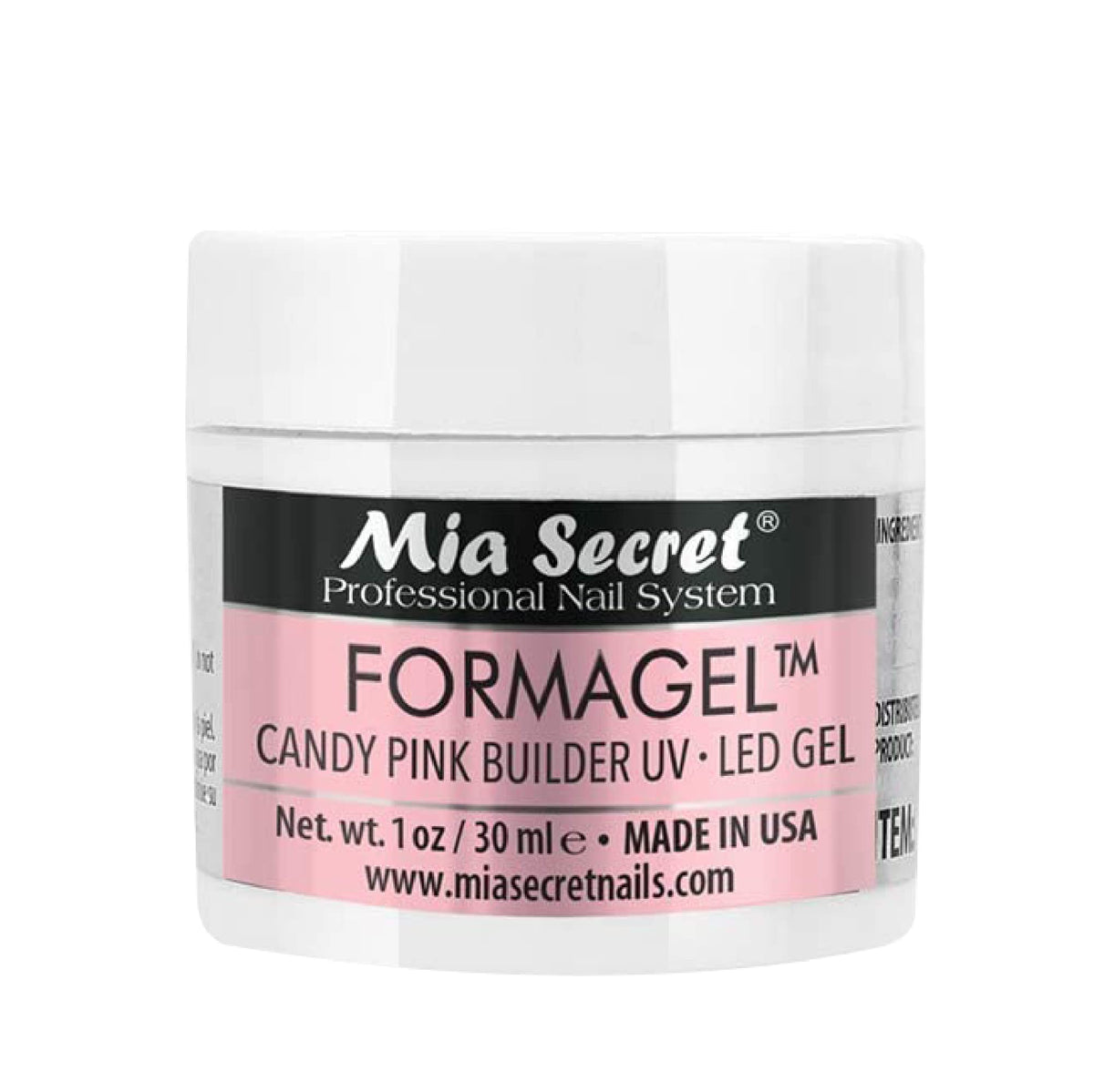 mia secret Candy Pink bottle front view showing label and product benefit
