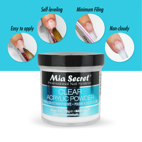 Mia Secret label close-up emphasizing USA production and quality control