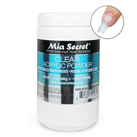 Mia Secret clear powder texture close-up showing smooth self-leveling benefit
