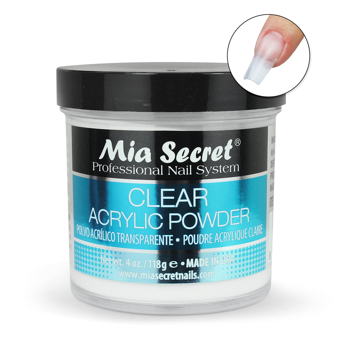 Mia Secret close-up of powder texture showing fine grains for smooth application