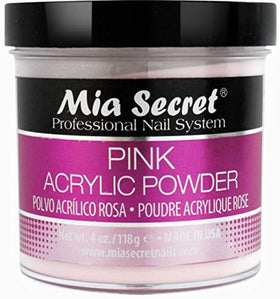 Mia Secret clear acrylic powder close-up showing smooth texture and easy leveling