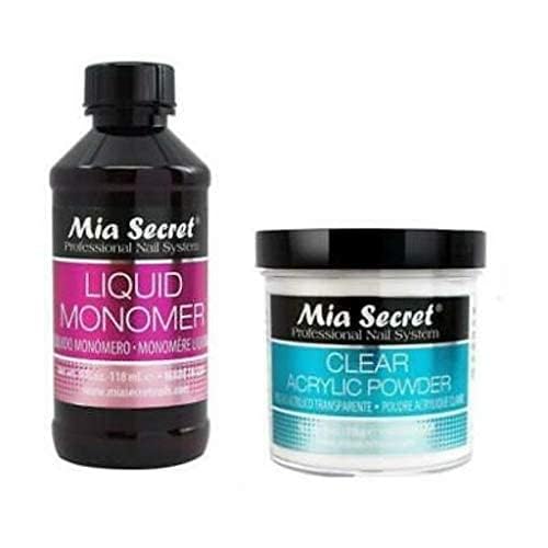 Mia Secret clear acrylic powder texture close-up demonstrating smooth self-leveling