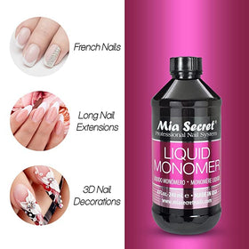 Mia Secret close-up of liquid texture demonstrating clear viscosity and smooth flow