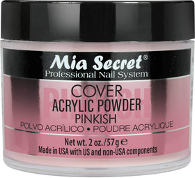 Mia Secret front jar showing powder and brand for professional shelf appeal