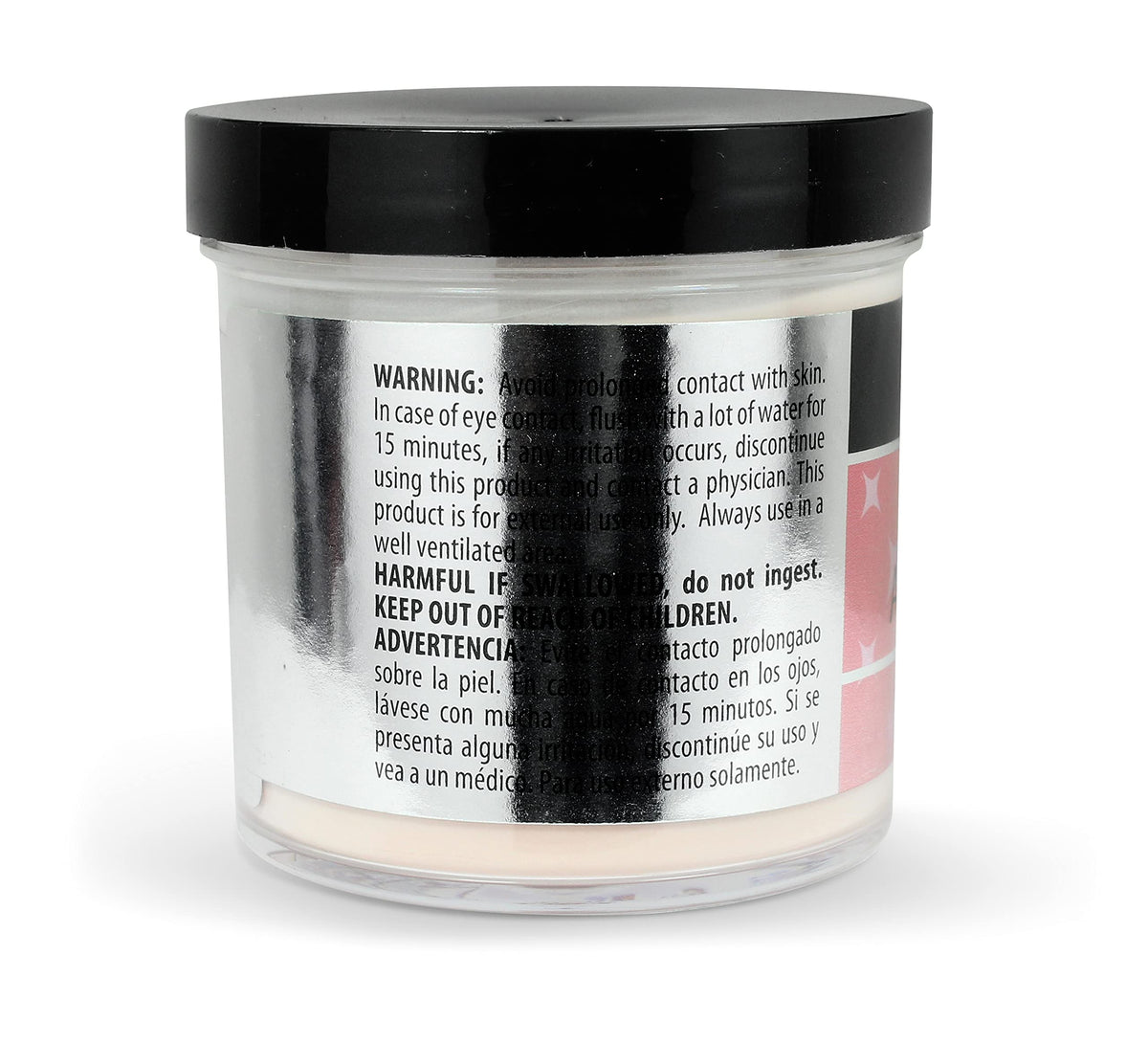 Close-up of an acrylic bead on brush with Mia Secret for precise sculpting benefit