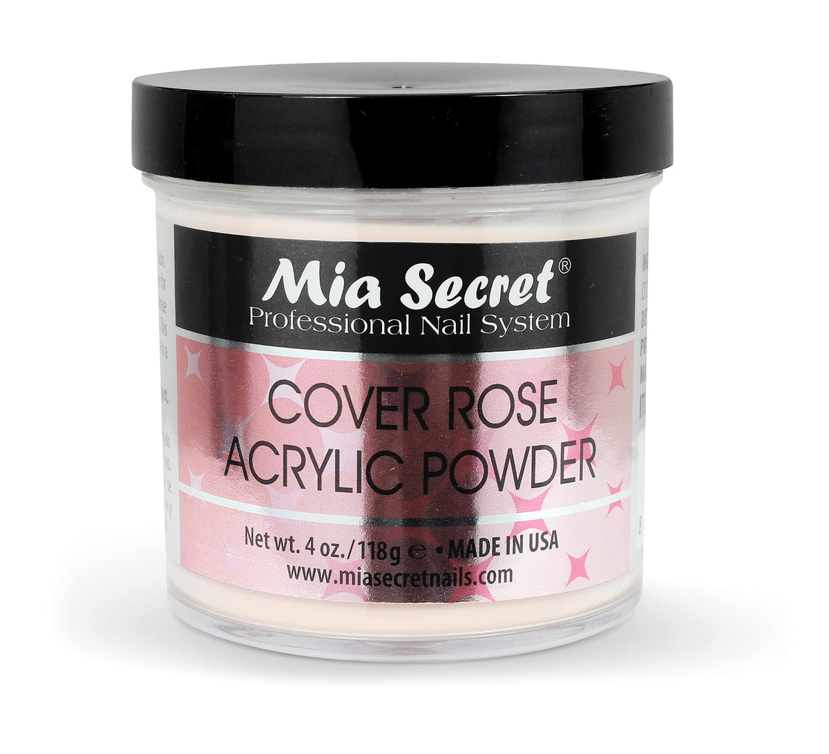Mia Secret front packaging showing jar and label, professional presentation benefit
