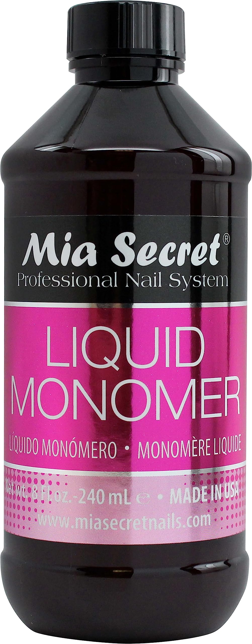 Mia Secret front label bottle showing brand and volume for reliable identification