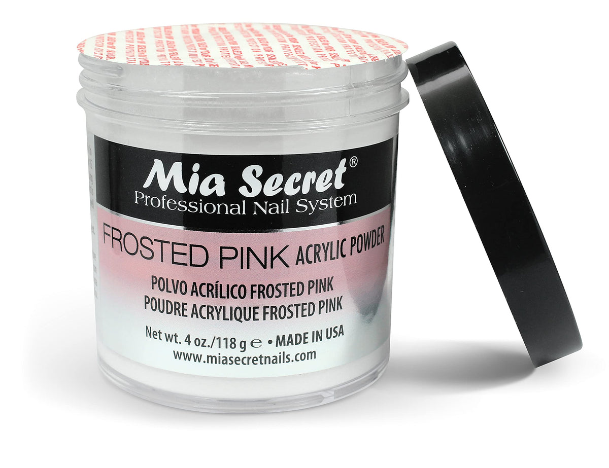 Mia Secret finished bridal manicure using frosted pink delivering elegant look