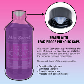 Mia Secret monomer used by nail technician in salon showing reliable application benefit